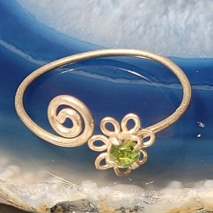 Little Green Rhinestone Ring.